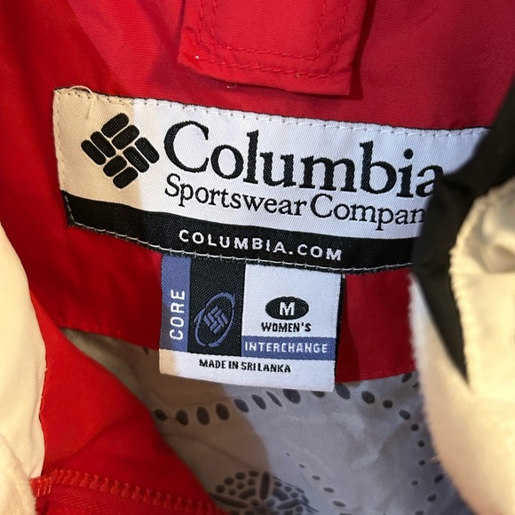 3 In 1 Columbia Red and White Hooded Jacket - Picture 2 of 16